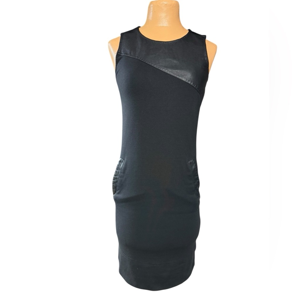 Penny Black, Slick Leather & Viscose Dress